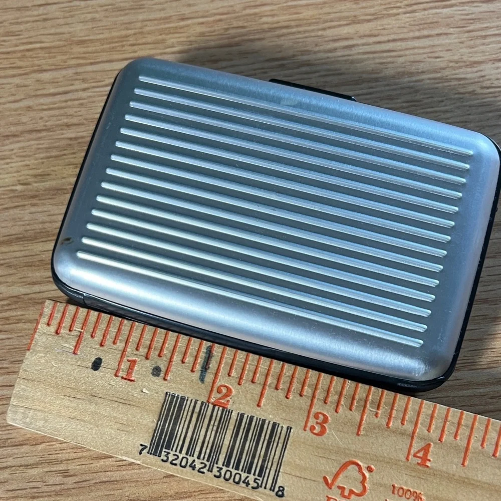 Aluminum Wallet Set - Silver and Tiger Print
